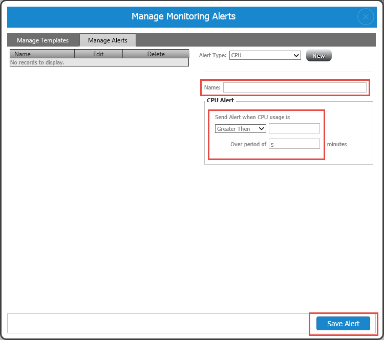 Monitoring Alerts Configuration