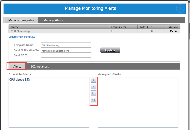 Monitoring Alerts Configuration