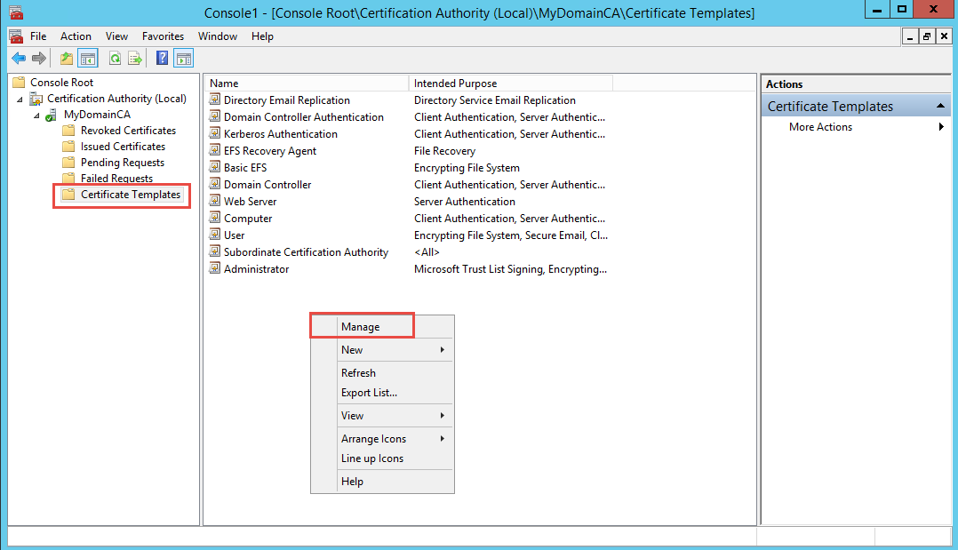 Active Directory Certificate Services
